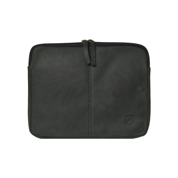 Belsac sort iPad sleeve i skind med plads til en 11" iPad