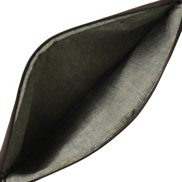 Belsac brunt computer sleeve i skind til 17" brbar computer