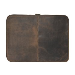 Belsac brunt computer sleeve i skind til 17" brbar computer