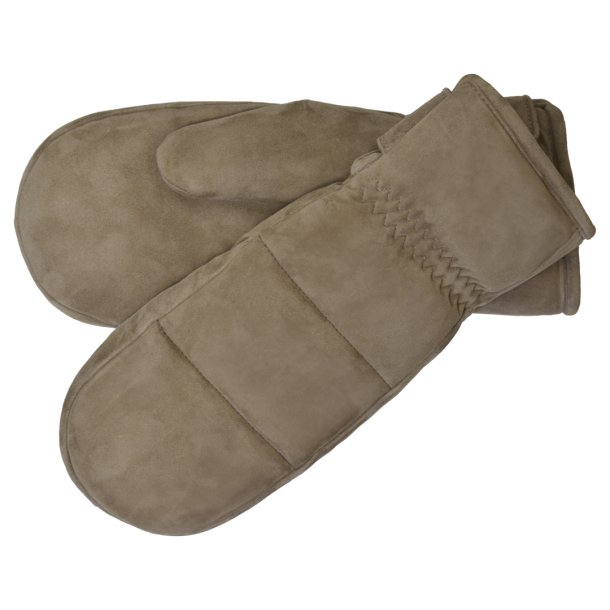 Belsac, Cervinia skindluffe i brun ruskind med velcrolukning