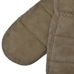 Belsac, Cervinia skindluffe i brun ruskind med velcrolukning