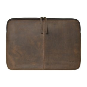 Belsac brunt computer sleeve i skind til 14