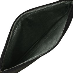 Belsac sort computer sleeve i skind. Passer til en 12" Mac computer