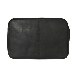 Belsac sort computer sleeve i skind. Passer til en 12" Mac computer