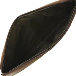 Belsac brunt computer sleeve i skind. Passer til en 12" Mac computer