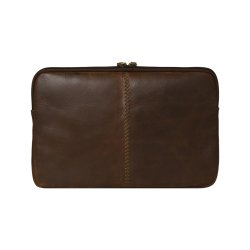 Belsac brunt computer sleeve i skind. Passer til en 12" Mac computer