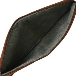 Belsac cognac computer sleeve i skind. Passer til en 12" Mac computer