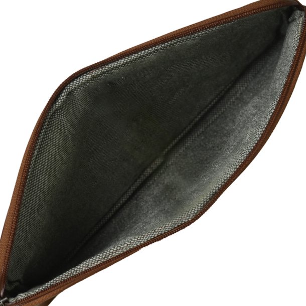 Belsac cognac computer sleeve i skind. Passer til en 12" Mac computer