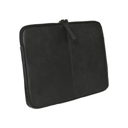 Belsac sort computer sleeve i skind. Passer til en 13,3" Mac computer