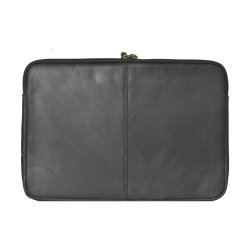 Belsac sort computer sleeve i skind. Passer til en 13,3" Mac computer