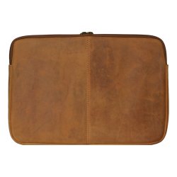 Belsac cognac computer sleeve i skind. Passer til en 13,3" Mac computer