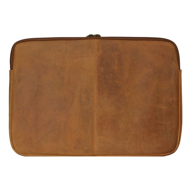 Belsac cognac computer sleeve i skind. Passer til en 13,3" Mac computer