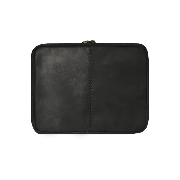 Belsac sort iPad sleeve i skind med plads til en 9,7" iPad