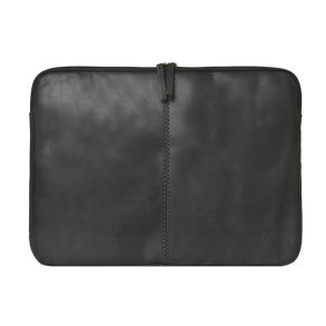 Belsac sort computer sleeve i skind. Passer til en 15