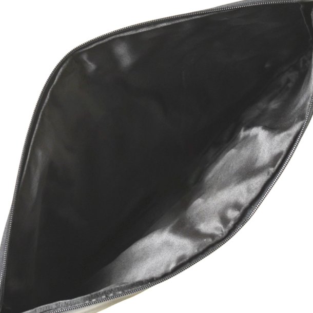 Belsac sort computer sleeve i skind. Passer til en 15" brbar computer