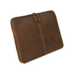Belsac brunt computer sleeve i skind. Passer til en 15" brbar computer