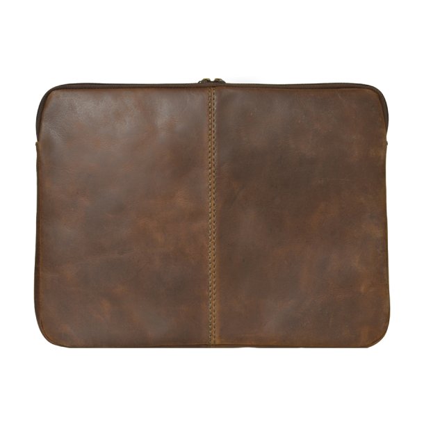 Belsac brunt computer sleeve i skind. Passer til en 15" brbar computer