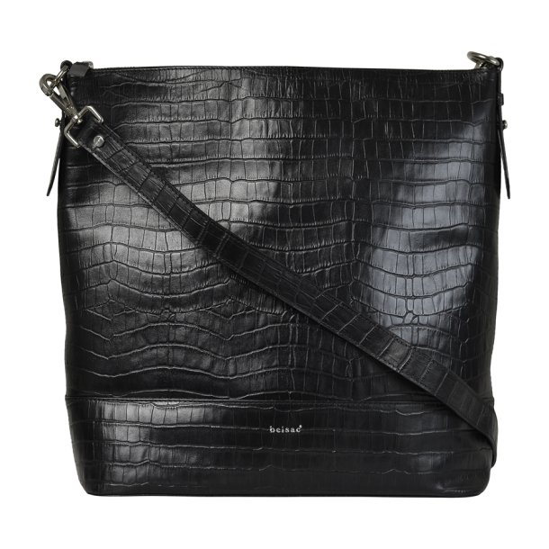 Felucca, Belsac sort arbejdstaske i krokoprget skind med et stort rum