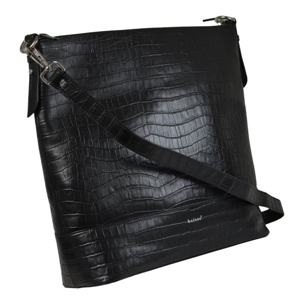 Felucca, Belsac sort arbejdstaske i krokoprget skind med et stort rum