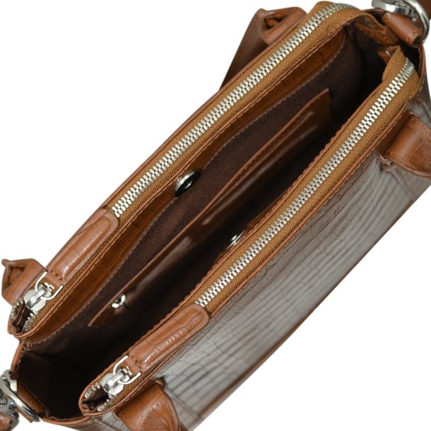 Gunver, Belsac crossbody i cognac