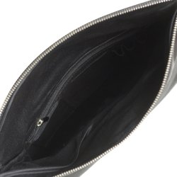 Nivi, Belsac sort crossbody i skind/sælskind med kraftigt overslag