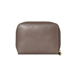 Belsac m�ntpung i taupe mat skind med lynl�s og lomme til kort