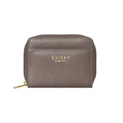 Belsac m�ntpung i taupe mat skind med lynl�s og lomme til kort