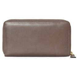 Belsac stor pung i taupe mat skind med lynl�srum til kort og kontanter samt et udvendigt rum
