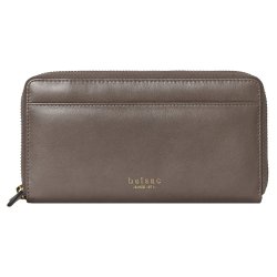 Belsac stor pung i taupe mat skind med lynl�srum til kort og kontanter samt et udvendigt rum
