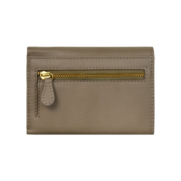 Belsac grbrun pung i skind til kort og sedler