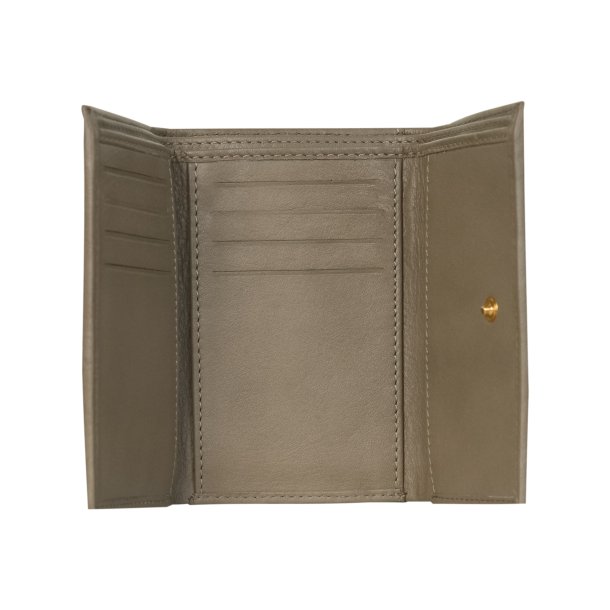 Belsac grbrun pung i skind til kort og sedler