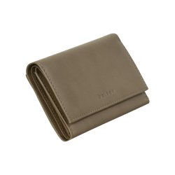 Belsac grbrun pung i skind til kort og sedler