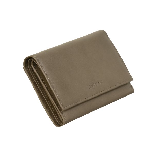 Belsac grbrun pung i skind til kort og sedler