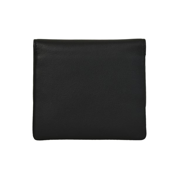 Belsac sort pung i skind inkl. kortpung med lynls