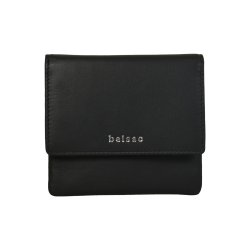 Belsac sort pung i skind inkl. kortpung med lynls