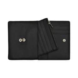 Belsac sort pung i skind inkl. kortpung med lynls