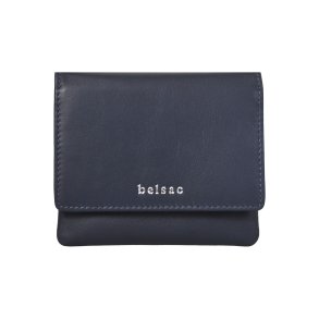 Belsac bl� pung i skind inkl. kortpung med lynl�s