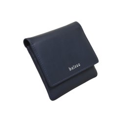 Belsac bl pung i skind inkl. kortpung med lynls