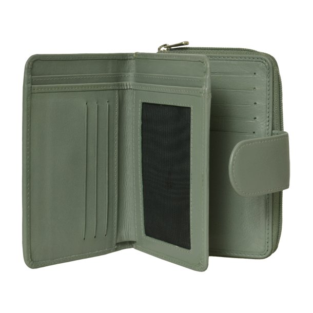 Belsac pung i mist  med to rum, trykknap og lynls