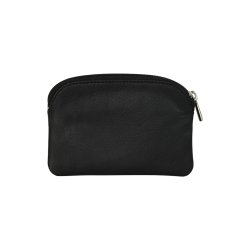 Belsac sort mntpung i mat skind med lynls og lomme