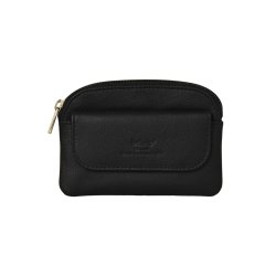 Belsac sort mntpung i mat skind med lynls og lomme