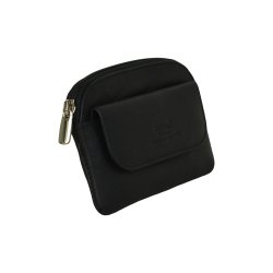 Belsac sort mntpung i mat skind med lynls og lomme