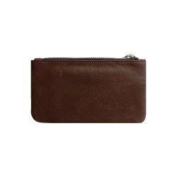 Belsac, mntpung i mrkebrun mat skind med to lynlslommer