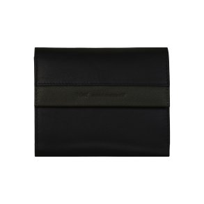 Belsac sort/gr�n pung i skind med plads til kontanter og kort