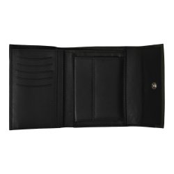 Belsac sort/grn pung i skind med plads til kontanter og kort