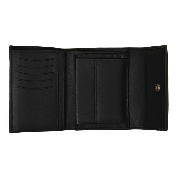 Belsac sort/grn pung i skind med plads til kontanter og kort