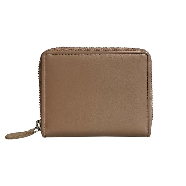 Belsac mntpung i beige glat skind med lynls