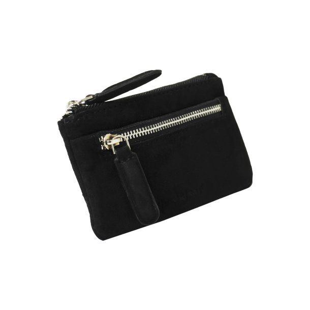 Belsac mntpung i sort ruskind med to lynlsrum