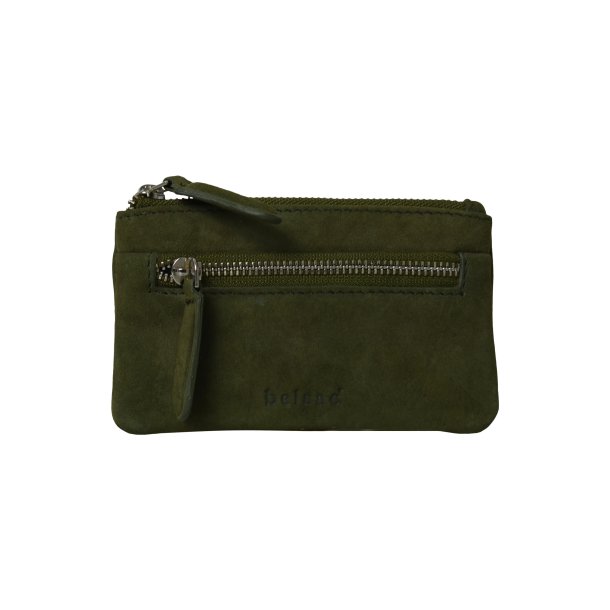 Belsac mntpung i grn ruskind med to lynlsrum