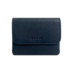 Belsac bl� pung i skind med overslag til kort og sedler